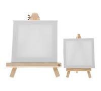 OUNONA 2 Pièces Mini Chevalet de Dessin, Mini Cadre en Bois et Plastique, Blanc, Portable, pour Affichage de Photos et Cartes de Visite, Décoration de Mariage, Artistes et Dessin