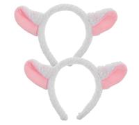 OUNONA 2 Pièces Mouton Serre-tête Oreilles et Cornes de Mouton pour Anniversaire Fête Costumée ou Cosplay Blanc
