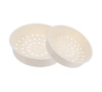OUNONA 2 pièces Panier Vapeur Plastique Épais Accessoire Cuiseur Vapeur Rond Cuit Viande et Desserts Surface Lisse Antirayures Chauffage Uniforme Lot