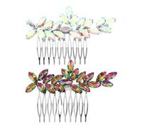 OUNONA 2 Pièces Peigne à Cheveux Fait Main pour Mariée Accessoire de Mariage Élégant à Côté Décor pour Soirées Bals et