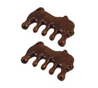 OUNONA 2 Pièces Peigne de Massage Bois Peigne Large Forme de Main pour Soins et Relaxation Outil