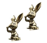 OUNONA 2 pièces Pendentif Porte Clés Lapin Laiton Breloques Décoratives pour Adornement Élégant et Unique pour et Famille