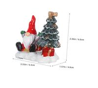 OUNONA 2 Pièces Petit Sapin de Noël et Père Noël Décoration de Table pour Vitrine de Magasin et Festive