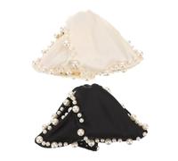 OUNONA 2 Pièces Pinces à Cheveux Vintage Satin avec Décor Artificielle Pince Triangle Forte Tenue pour Femmes Accessoire Élégant pour et Occasions Formelles