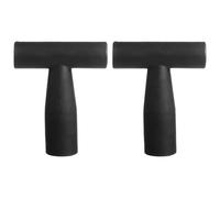 OUNONA 2 Pièces Poignée de Rechange en Plastique Noir T pour Pelle et Fourche, Grosse Poignée Antidérapante, Facile à Transporter, pour Outil de Creusage Ratissage