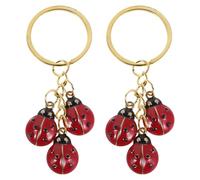 OUNONA 2 Pièces Porte-clés en Métal Rouge en Forme à Sept Points, Robuste et Solide, Décoration Mignonne pour Sac à Dos ou Cartable, Accessoire pour Occasions Spéciales