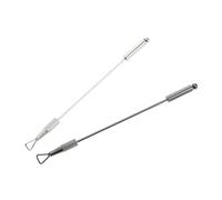 OUNONA 2 pièces Poussoir de Cuticules Acier Inoxydable Double-embout Outil de Retrait de Vernis Gel Électroplacé et Gris Anthracite Portable et pour Manucure