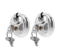 OUNONA 2 Pièces Serrures à Disque Lot de Robustes et Étanches Cadenas Directionnels pour Usage Extérieur Sécurisation de Remorques Abris et Coffres