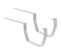 OUNONA 2 pièces Support de Gouttière Fer Fixation Descendante Solide pour Toit Ancrage et Maintien Descente Pluie Support Robuste pour Balcon et Garage Argenté