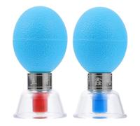 OUNONA 2 Pièces Ventouses à Pression Négative en Pp Bleu Rond pour Thérapie par Ventouses Chinoises, Expulse le Froid et L'humidité, Régule la Respiration, pour Salons de Beauté et Usage