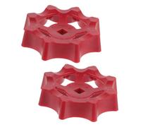 OUNONA 2 Pièces Volant de Robinet Extérieur Abs Rouge Poignée de Remplacement pour Valve à Eau Manette de Vanne pour Clapet et Vanne Arrêt Facile à Manœuvrer et