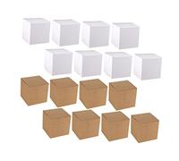 OUNONA 20 pièces Boîte Carrée Papier Kraft Lot de pour Bonbon de Mariage et Événements Spéciaux