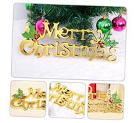 OUNONA 20 Pièces Décoration Noël Suspendue Joyeux Merry Christmas Lettre Or pour Sapin Porte Mur Bureau