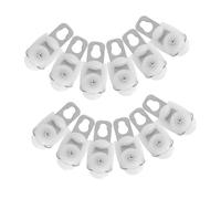 OUNONA 20 pièces Glisseurs de Rail de Rideau Acier Inoxydable roulettes Silencieuses à Crochet pour Tringle Carrée Accessoires pour Rideaux Lourds de Fenêtre