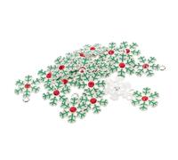 OUNONA 20 Pièces Pendentif de Noël Flocon en Alliage DIY | Finition Soignée, Style Simple et Cosplay, pour Amis et Amoureux, Accessoire Vert pour Téléphone et Chaîne