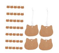 OUNONA 200 Pièces Étiquettes Kraft avec Cordon Élastique Cartes à Prix Blancs Écrits Main pour Vêtements Bijoux et Produits Artisanaux