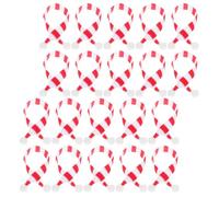OUNONA 20pièces Mini Écharpes De Noël Rayées Tricot Décoration pour Poupées De Noël Lot de Écharpes pour Poupées Peluches Et Figurines Articles De Fête