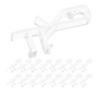 OUNONA 22 Pièces Clips Facile Plastique en Transparents pour de Cantonnière Installation Maintien Sécurisé Romaine 2,12 Pouces, Décor Discret Stores Horizontaux Adaptés pour Tringle pour