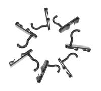 OUNONA 24 pièces Crochet Mural Plastique Résistant pour Grille Murale Support Affichage Polyvalent pour Décorations et Photos Crochet sans Clou Noir Large Double Suspension