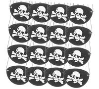OUNONA 24 Pièces Masques de Pirate Feutre avec Crâne pour Halloween Accessoires de Cosplay avec Bande Élastique Unisexe et Adultes