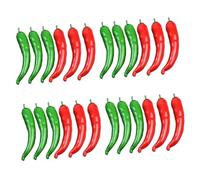 OUNONA 24pièces Modèles De Piments Artificiels Réalistes Pour Décoration Intérieure Et Accessoires Photo Faux Piments Chic Pour Maison Cuisine Et Événements