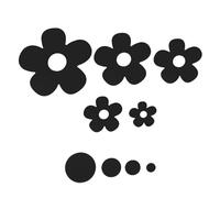 OUNONA 28 pièces Autocollants Muraux Fleurs Miroir Surface Décoratif Effet Moderne pour Chambre Salon DIY