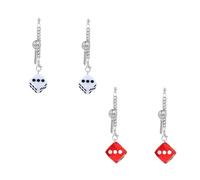 OUNONA 2paires Boucle Oreille Personnalisée Forme De Clé Pendante Longue Boucle Oreille Avec Lettres Bijoux Pour Toutes Occasions