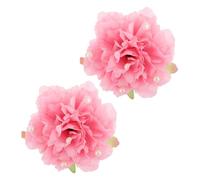 OUNONA 2pcs Carnations Artificielles Pince À Cheveux Hanfu Accessoires De Cheveux Barrette Barrette Floral Hair Pins Pour Vêtements Party Party Flower Casques Pour Femmes