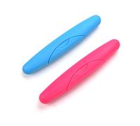 OUNONA 2pcs Porte Brosse à Dents de Voyage Étui Brosse à Dents (Bleu Rose Rouge)