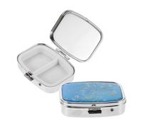 OUNONA 2pièces Boîte à Pilules Métal Portable Pilulier Compartimenté Pour Voyages Bureau Et Urgences Médicales