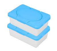 OUNONA 2pièces Boîte De Rangement Pour Lingettes Avec Couvercle Portable Et Rechargeable Pour Maison Et Voyage