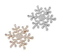 OUNONA 2pièces Broche Flocon Décoration de Noël Élégante Accessoire de Corsage Unique pour Femme