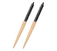 OUNONA 2pièces Brosse Ronde Antistatique pour Cheveux Peigne à Friser Enroulable Manche Bois Démêleur Cheveux Femmes Hommes Brosse de Brushing Pratique