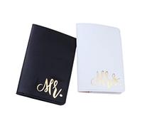 OUNONA 2pièces Étui De Voyage pour Passeport Porte-Cartes Et Carte Identité Lot de Portefeuilles Cuir Synthétique pour Hommes Et Femmes