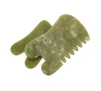 OUNONA 2pièces Grattoir Gua Sha Jade pour Visage et Corps Masseur Facial Pierre Naturelle Outil de Massage avec Deux