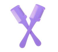 OUNONA 2pièces Peigne De Coupe De Cheveux Double Tranchant Tondeuse à Pointes Fourchues Outil De Coiffure Pour Cheveux Fins Pour Détail Ciseaux De Coiffure Portable