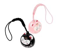 OUNONA 2pièces Pendentif Clochette Lot De Pendentif Porte-clés Soi-même Chat Pour Téléphone Et à Main