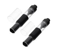 OUNONA 2pièces Pinceaux de Maquillage de Voyage pour Poudre et Fond de Teint avec Flacon Rechargeable pour Blush et Highlighter Réutilisable