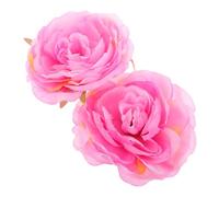 OUNONA 2pièces Pinces Cheveux Fleurs Roses Artificielles Style Chinois Clip Floral Pivoine Réaliste Accessoires Cheveux Mariée Et Fête Tenue Élégante Féminine