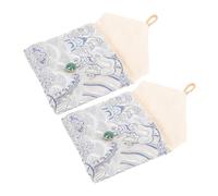 OUNONA 2pièces Pochette Bijoux Decorative Petite Pochette Cadeau Portable Pour Boucles Oreilles Et Colliers De Rangement