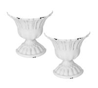 OUNONA 2pièces Porte-Plantes Décoratif Métal Jardinière Murale Vintage Pot de Fleurs Style Cabane Support pour Arrangements Floraux Décoration Murale et Table