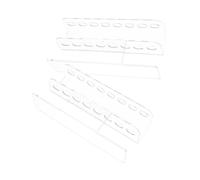 OUNONA 2pièces Présentoir à Ongles Acrylique Lot De Porte-stylos à Emplacements Organisateur De Pinceaux De Maquillage Pour École Le Bureau La Maison Magasins Support Pour Manucure