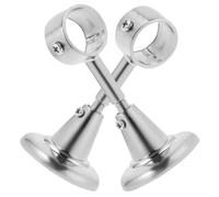 OUNONA 2Pièces Support de Plafond pour Tringle à Alliage Aluminium Couleur Sable Facile à Installer Accessoires de Montage