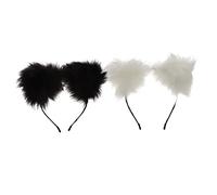 OUNONA 2pièces -tête Oreilles De Chat Pour Cheveux Bandeau Avec Oreilles De Chat Accessoires De Coiffure Pour Fête