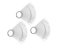 OUNONA 3 ensembles Plaques de Couleur Ongles Éventail Transparentes Support Pointe Ongle Pratique pour Entrainement Nail Art Accessoires Manucure DIY sans Burrs pour Débutants