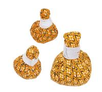 OUNONA 3 Pièces Balles de Massage Chinoises avec Pochons Chauffants Aux pour Relaxation Adaptées Aux Mains pour Soulagement Du Stress Santé