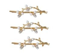 OUNONA 3 pièces Barrettes Cheveux Branche Doré Accessoires Cheveux Élégants pour Fêtes et Usage Pinces Résistantes Courts à Longs