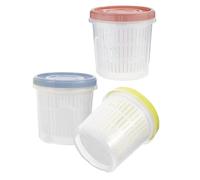OUNONA 3 Pièces Bocal à Cornichons Scellé 1250ml en Pp