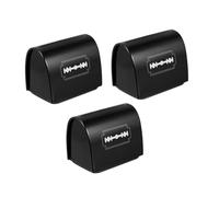 OUNONA 3 pièces Boîte de Rangement pour Lames de Rasoir pour Lames Double Tranchant Protection Pratique pour Rasoirs Hommes Boîte Portable Noir