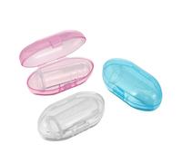 OUNONA 3 pièces Brosse Dents Doigt Garçon Fille Silicone Brosse Souple Double Face avec Massage Gencives Soins Oraux Dents et Langue